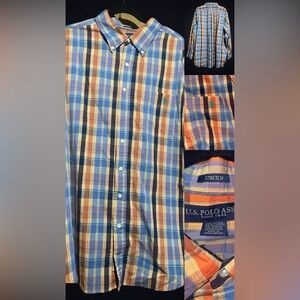 Polo Assassin XXL Stripped Multi Color Button Up, Button Down Men’s Shirt 2XL